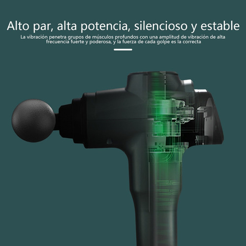Imagen 2 de 9 de Pistola Masajeadora De Músculos, Con Táctil De Pantalla Lcd