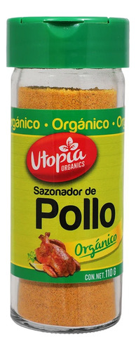 Sazonador Para Pollo Organico Utopia Organics 110 Grs