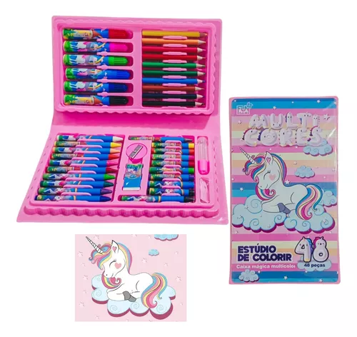 Maletin Tintas para crianças, KINSPORY 168 peças jogos de desenho, pinturas  para crianças, aquarela infantil (rosa) : : Brinquedos e Jogos