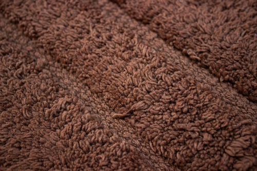 Tapete De Baño Premium Cotton Frame 40x60 Cm Col Varios Env Chocolate