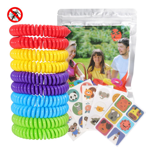 10 Pulseras Repelentes De Mosquitos, 5 Plaboradas Con