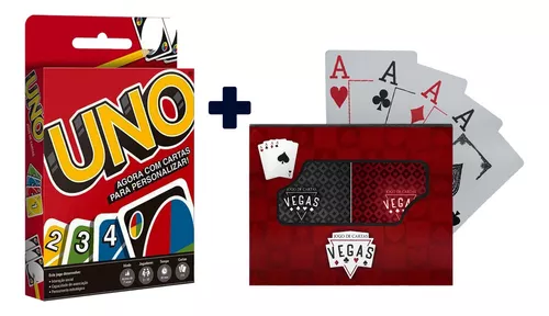 Kit 2 Jogos de Cartas uno + 2 Baralhos Duplo Copag 1001 em Promoção na  Americanas