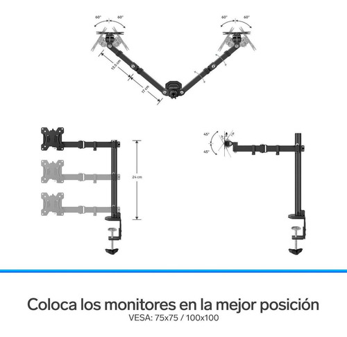 Imagen 4 de 6 de Soporte Steren STV-215 de mesa para TV/Monitor de 32" negro