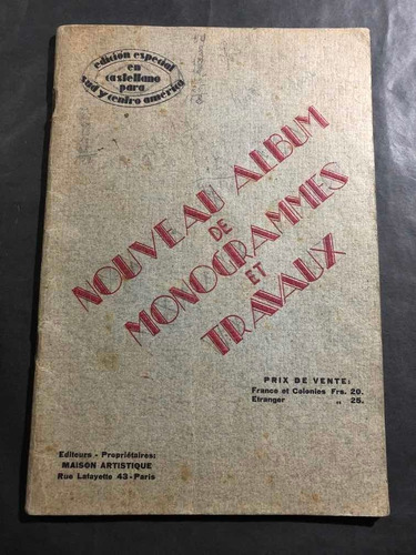 Imagen 1 de 3 de Antiguos Monogramas Art Deco. Paris-buenos Aires. 53250