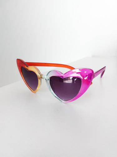 Anteojos De Sol Kids Corazón Love Importados Niños Lente Obscuro Varilla Multicolor Armazón Multicolor