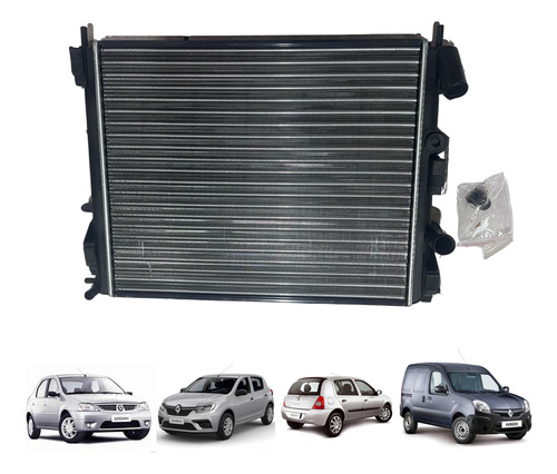 Radiador Clio / Kangoo 99 Logan / Sandero 2007 Com Ar