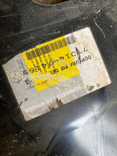 Base Panel Refuerzo Salpicadera Derecha Para Renault Clio