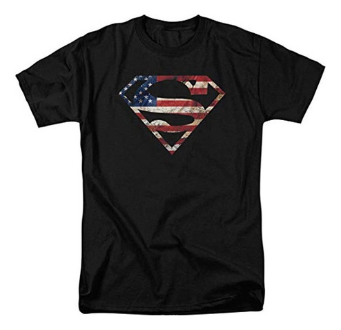 Popfunk Superman Logo S Shield Bandera Americana Camiseta Y