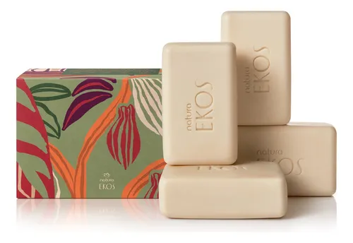 Sabonete Em Barra Puro Vegetal Cremoso Ekos Cacau (4 Barras)