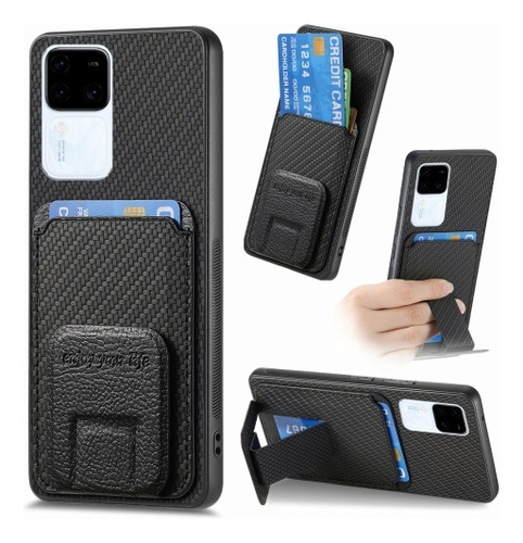 Funda For Con Soporte Plegable Y Bolsa De Tarjetas For Vivo