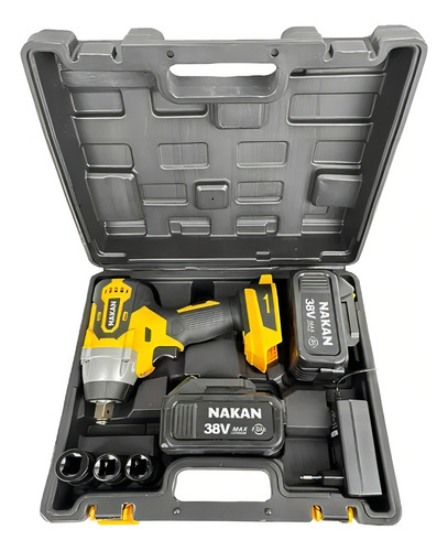 Chave De Impacto Parafusadeira 2 Bateria 38v Brushless Nakan Cor Amarelo