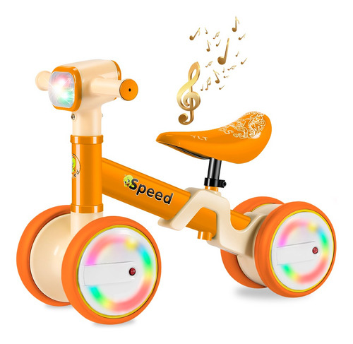 Correpasillos Equilibrio Musical Con Luces Naranja Cs3