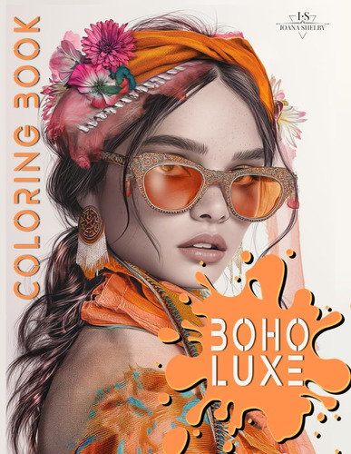 Libro: Boho Luxe Coloring Book: Chic Grayscale Fashion For S
