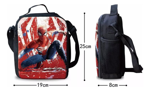 Kit de Mochilas Escolares de Marvel Spiderman - Incluye Mochila, Lonchera y Estuche para Lápices