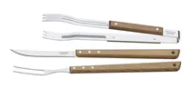 Comprar Juego Utensilios Tramontina Acero Inoxidable Madera 3 Piezas
