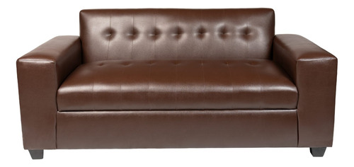 Sofa Dos Cuerpos Ecocuero Chocolate