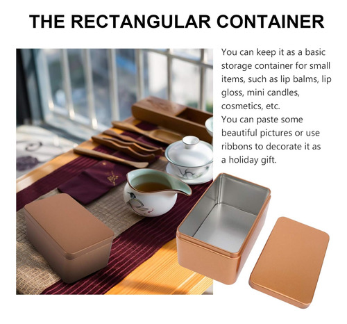 Contenedor De Lata Rectangular Caja De Lata Vacía, Con...