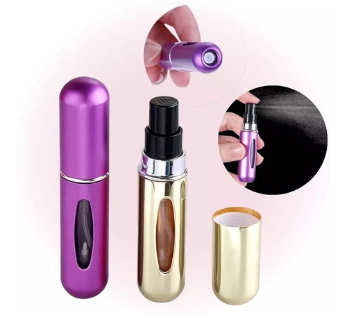 6 Atomizadores Mini Para Perfume Recargable Capsula Loción