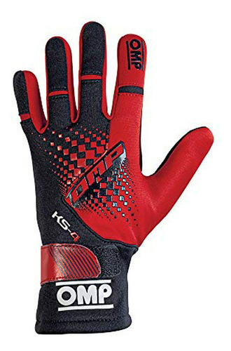 Guantes De Kart Omp Ks-4 · (m, Rojo/negro)