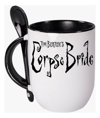 Taza Con Cuchara Emily Y Víctor Dúo Pareja El Cadáver Novia Emily Victor Cadaver De La Novia