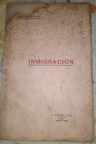 Trabajo Sobre Inmigracion A Argentina Daniel Otamendi 1903