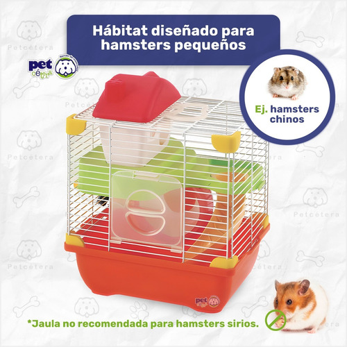 Imagen 4 de 9 de Jaula Para Hamster | Casita Rueda Resbaladilla Bebedero | Mi