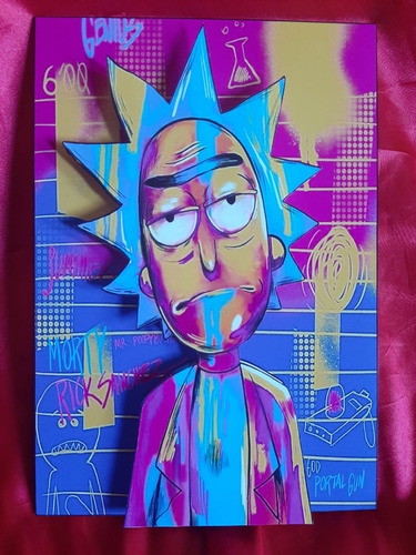 Rick Y Morty Cuadros 30 X 20 3d 4