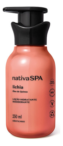  Hidratante Corporal Nativa Spa Lichia 250ml O Boticário