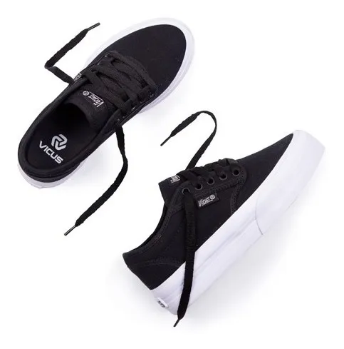Zapatillas Vicus Folk Plataforma Lona Negro