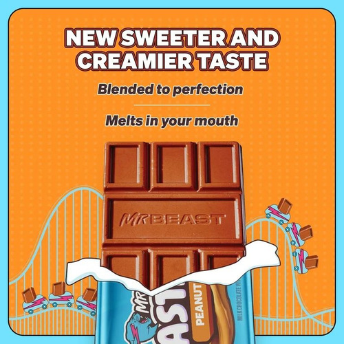 Feastables Chocolate Mr. Beast Peanut Butter, 5 Pack 1.24 Oz