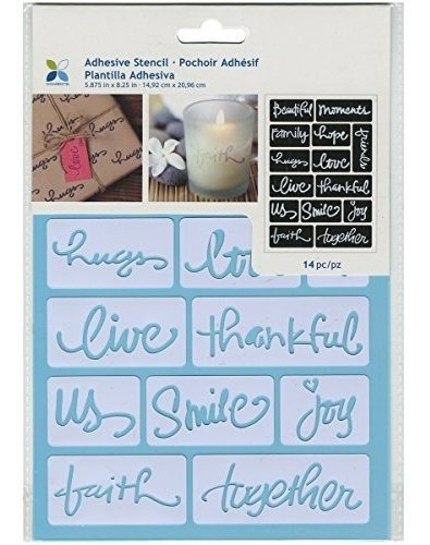 Momenta St25225235 Stencil Adhesive 6 By 8 Beautiful Words