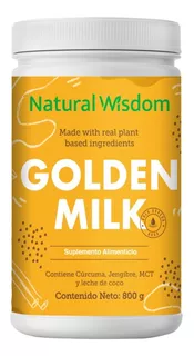 Golden Milk Leche Dorada Curcuma Coco Jengibre Canela Cardamomo 800gr Natural Wisdom