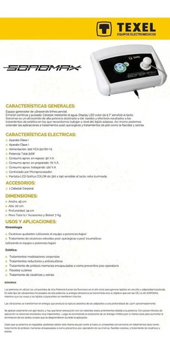 Sonomax Equipo Ultrasonido Texel Alta Potencia Bifrecuencial