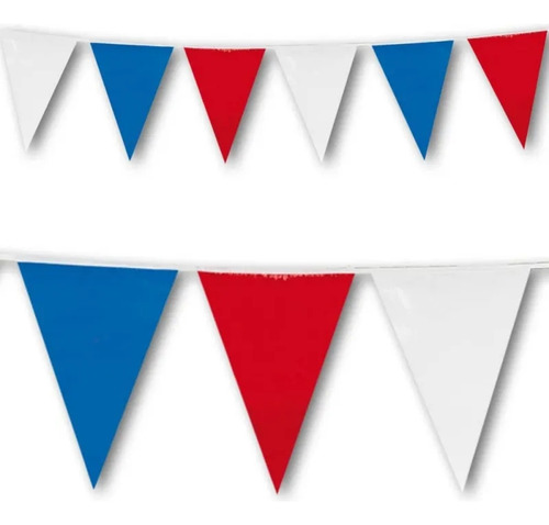 Imagen 5 de 8 de Banderines Guirnaldas Tricolor Fiestas Patrias Chilenas