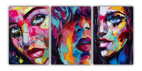 Cuadro Lienzo Canvas 40x50cm Rostro Mujeres Juego 3pz