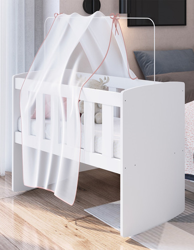Imagen 3 de 4 de Mueble Cuna Mecedora Con Colchón Linea Soneca Modelo Bs1003