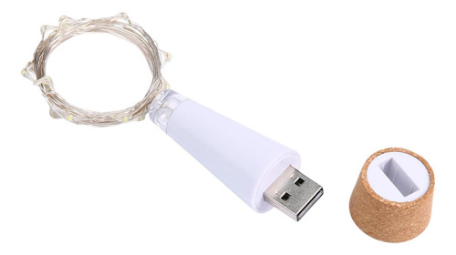 2 Luces De Corcho, Lámpara Led Usb Para Cálido
