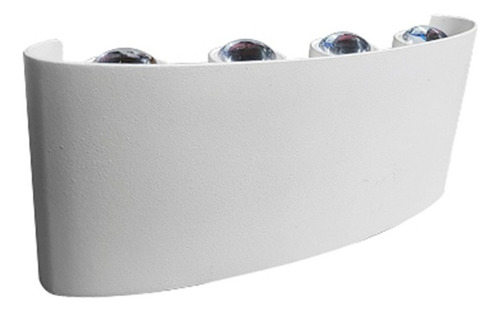 8 Pz Arbotante Led Para Pared 24w Exterior Interior Arcob8p Color Carcasa Blanca Luz Calida 3500k