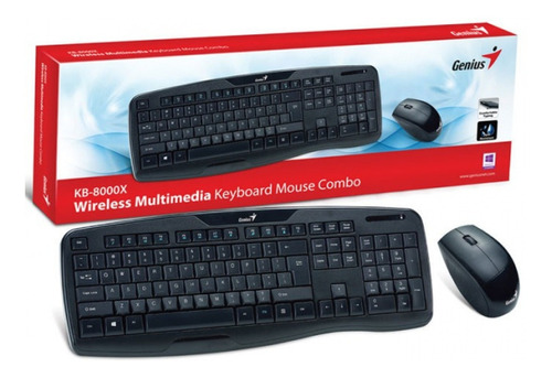 Combo Teclado Mouse Inalambrico Español Genius Kb-8000x