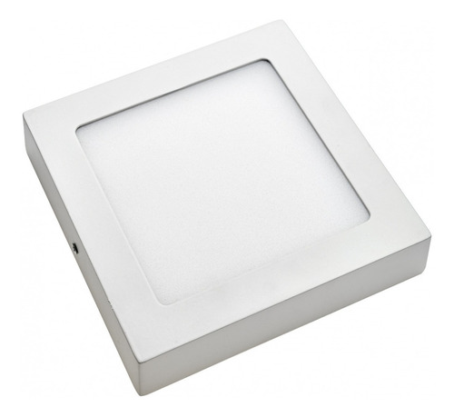 Aplique Plafon Led 12w Cuadrado Superficial Blanco Cálido