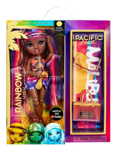 Muñeca Rainbow High Pacific Coast Phaedra Westward Original