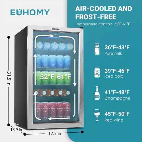 Euhomy – Congelador vertical, 3.0 pies cúbicos, mini congelador