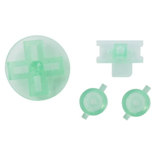 Set Botones Color Turquesa Transparente Para Game Boy (dmg)