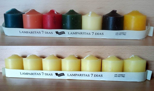Velas Semanarios, Paquete De 7 Velas C/u, 4.5 Cms X 3.5cms