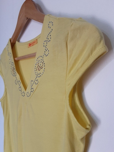 Imagen 5 de 9 de Polera Cuello En V Con Brillos, Talla M