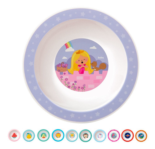 Pratinho Infantil Bowl Aventuras Princesa 16,5 Cm Ø Buba