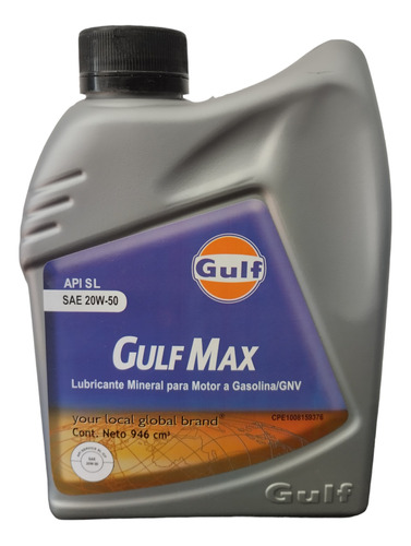 Aceite Mineral Gulf Max 20w50 Original Tienda Fisica