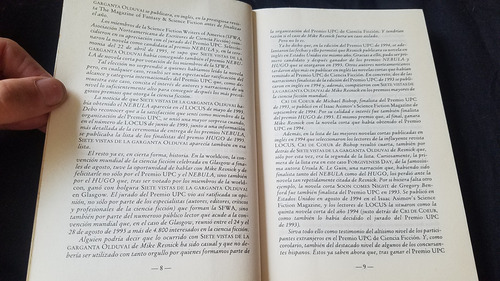 Premios Upc 1995 Novela Corta De Ciencia Ficcion Nova (Usado)