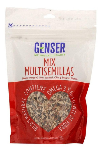 Genser Semillas Mix Multisemilla  120grs Pack 6 Unidades