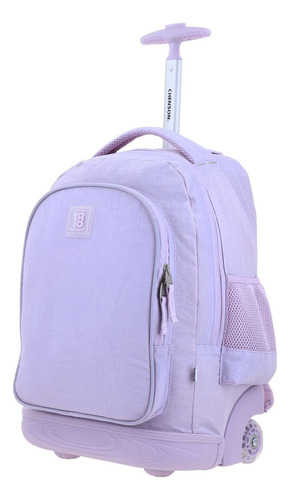 Mochila Chenson Con Ruedas Color Lila Modelo Zilp 1870145-v Diseño De La Tela Liso
